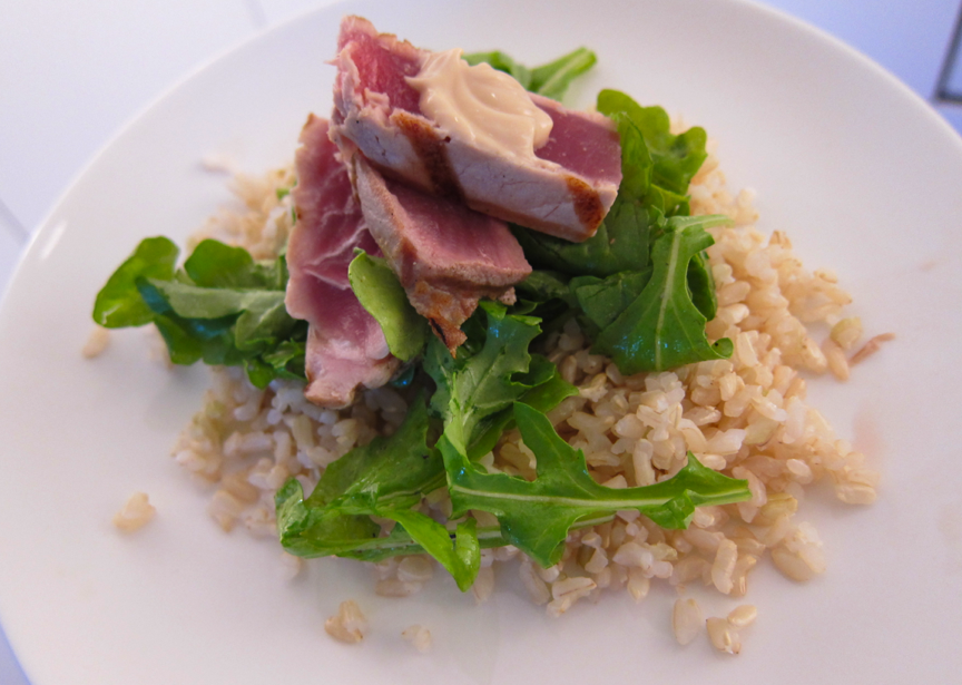 SEARED AHI Not my best food styling, but you get the picture!