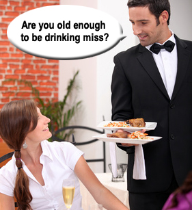 waiter compliment Don't be silly, you!